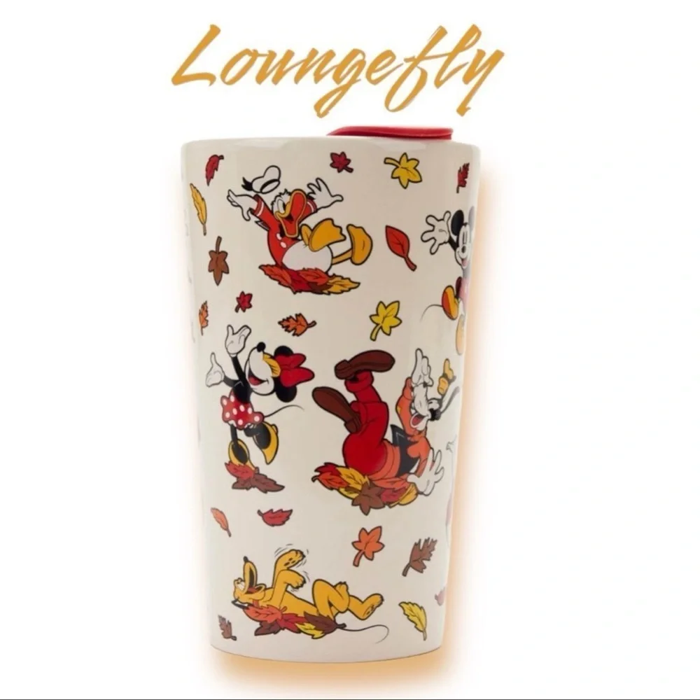 Loungefly Disney Mickey and Friends Fall Ceramic Travel Mug